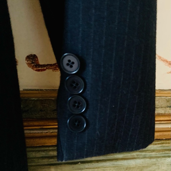 NWOT Burberrys’ of London navy wool pinstripe jkt - Picture 6 of 7